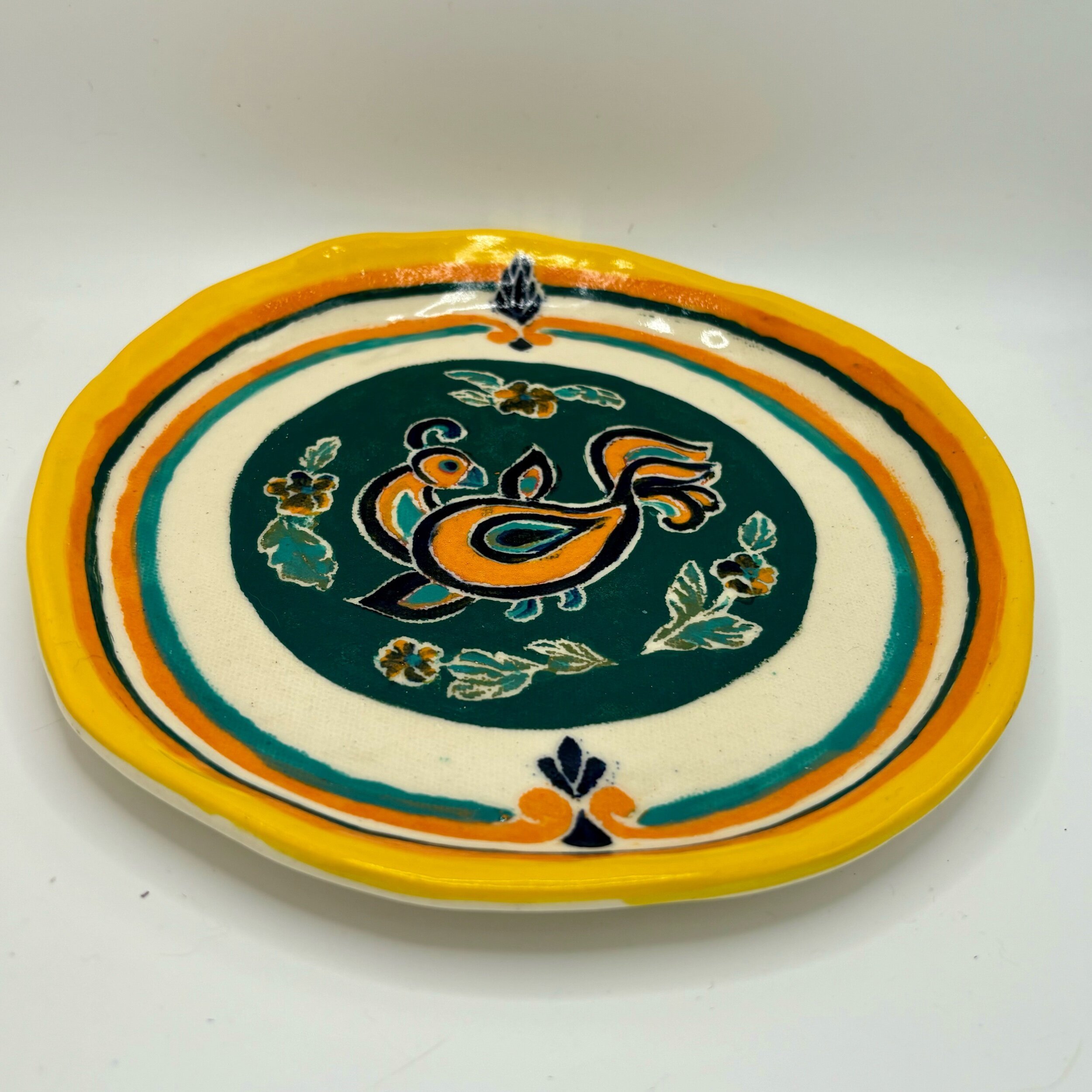 Beard on blue plate