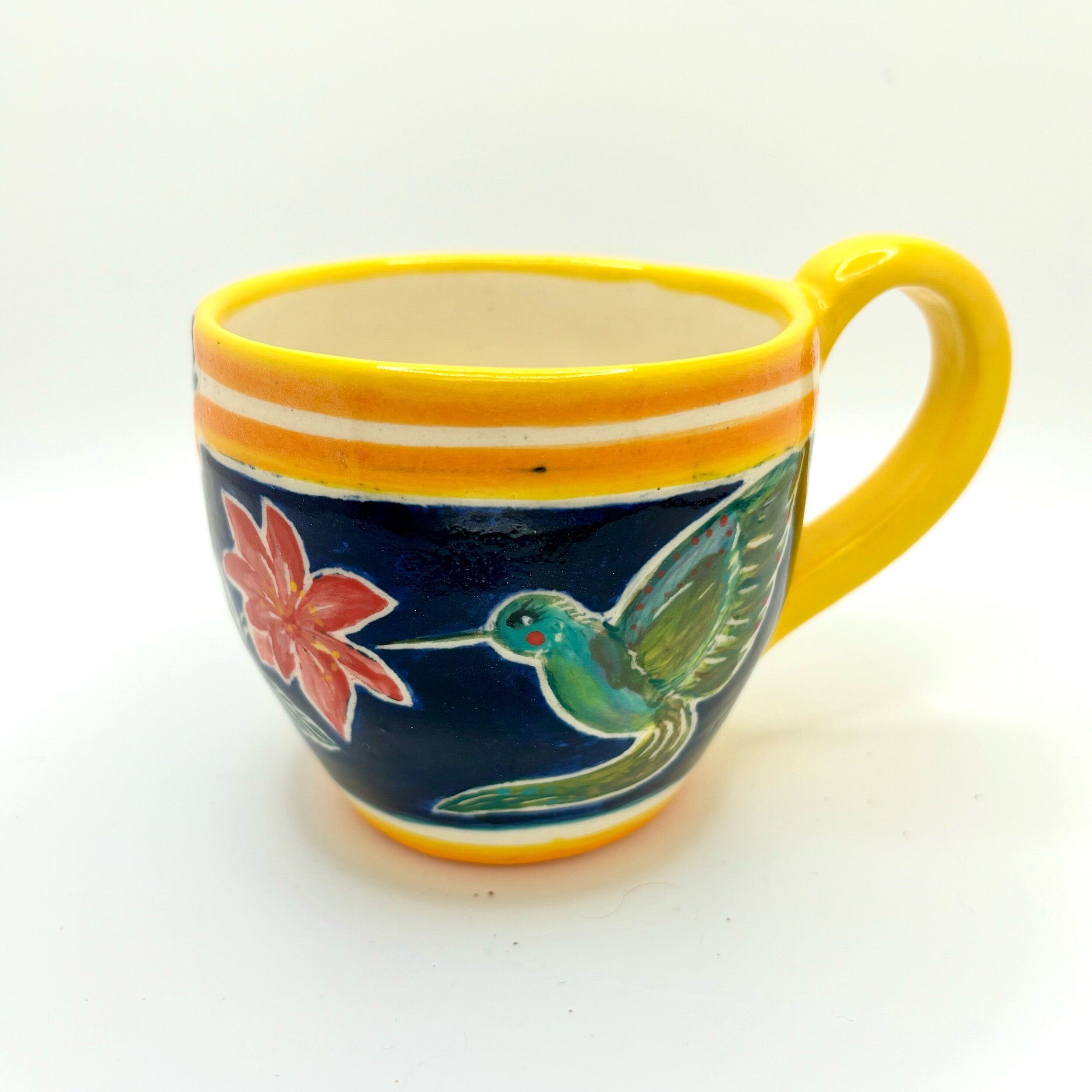 Blue humming bird cup