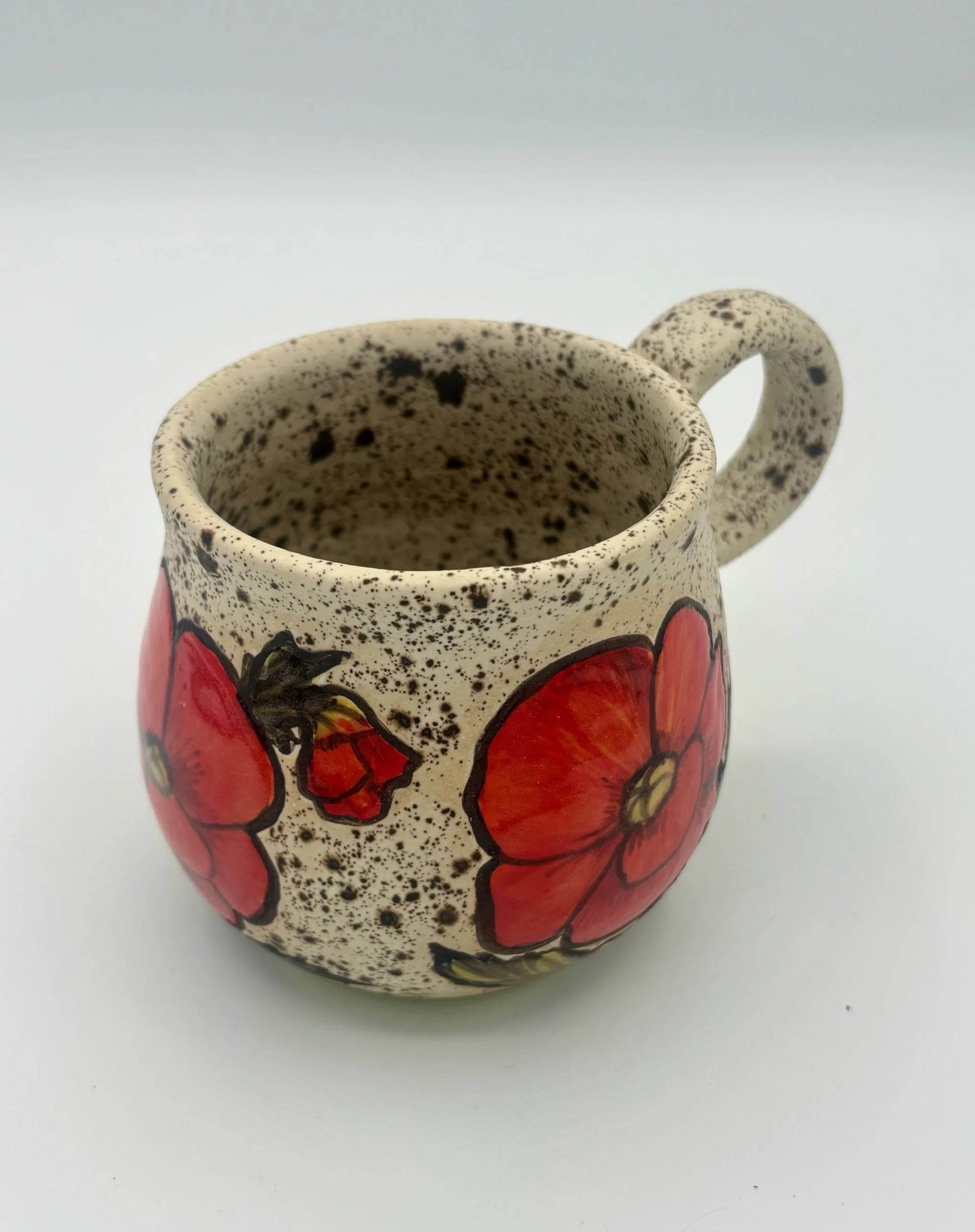Flowers on Stone Mug 1