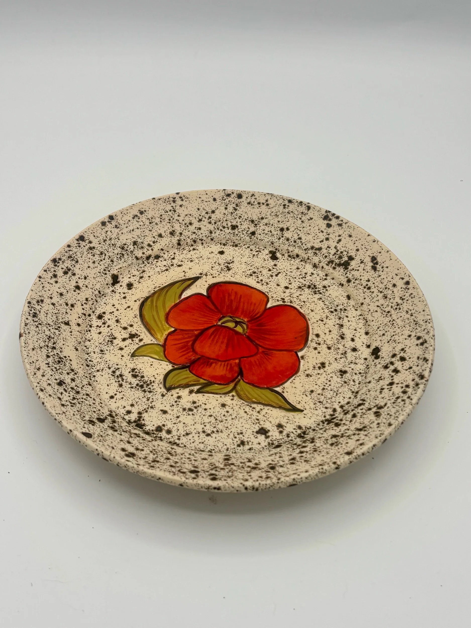 Flowers on stone plate