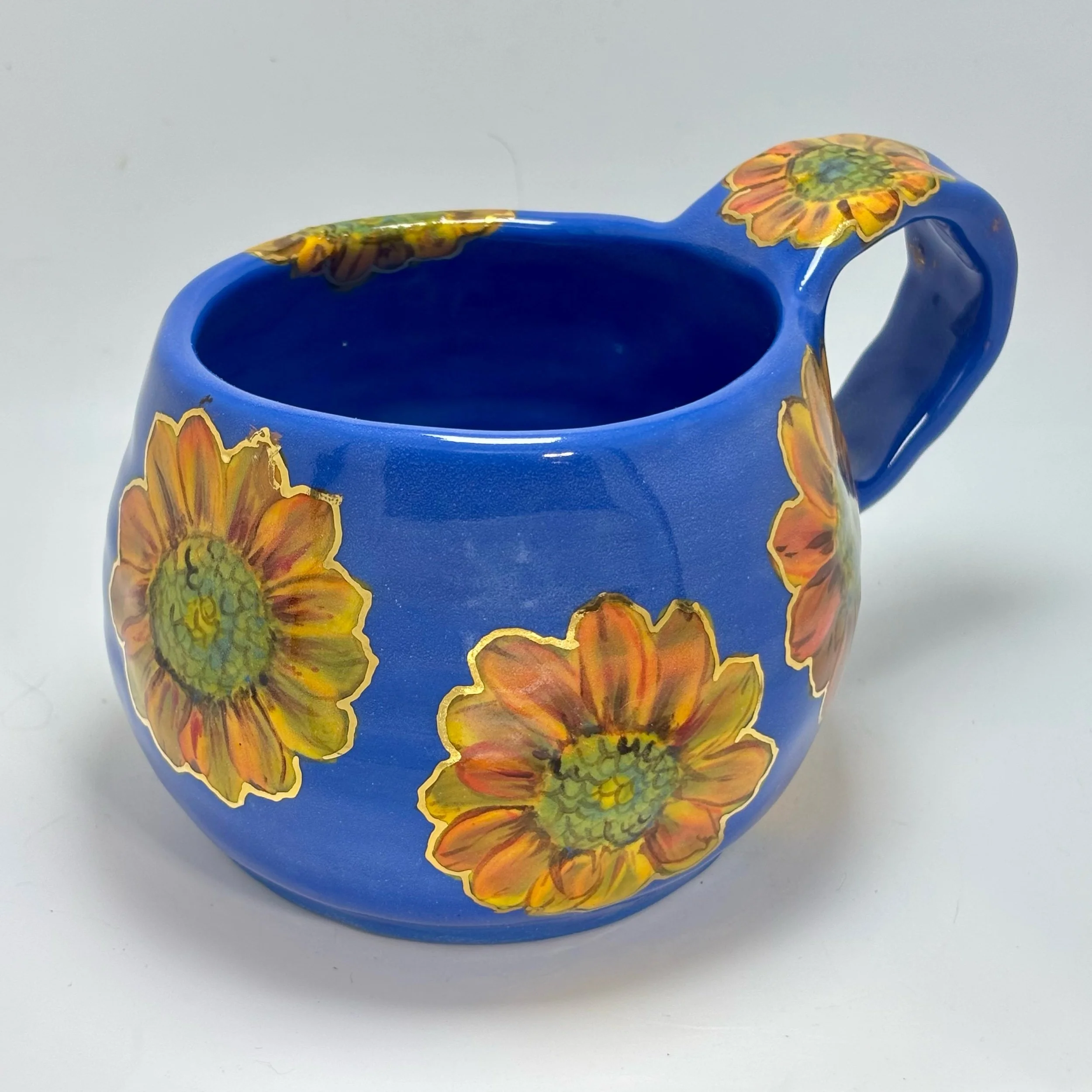 Golden sunflower - big size tea cup
