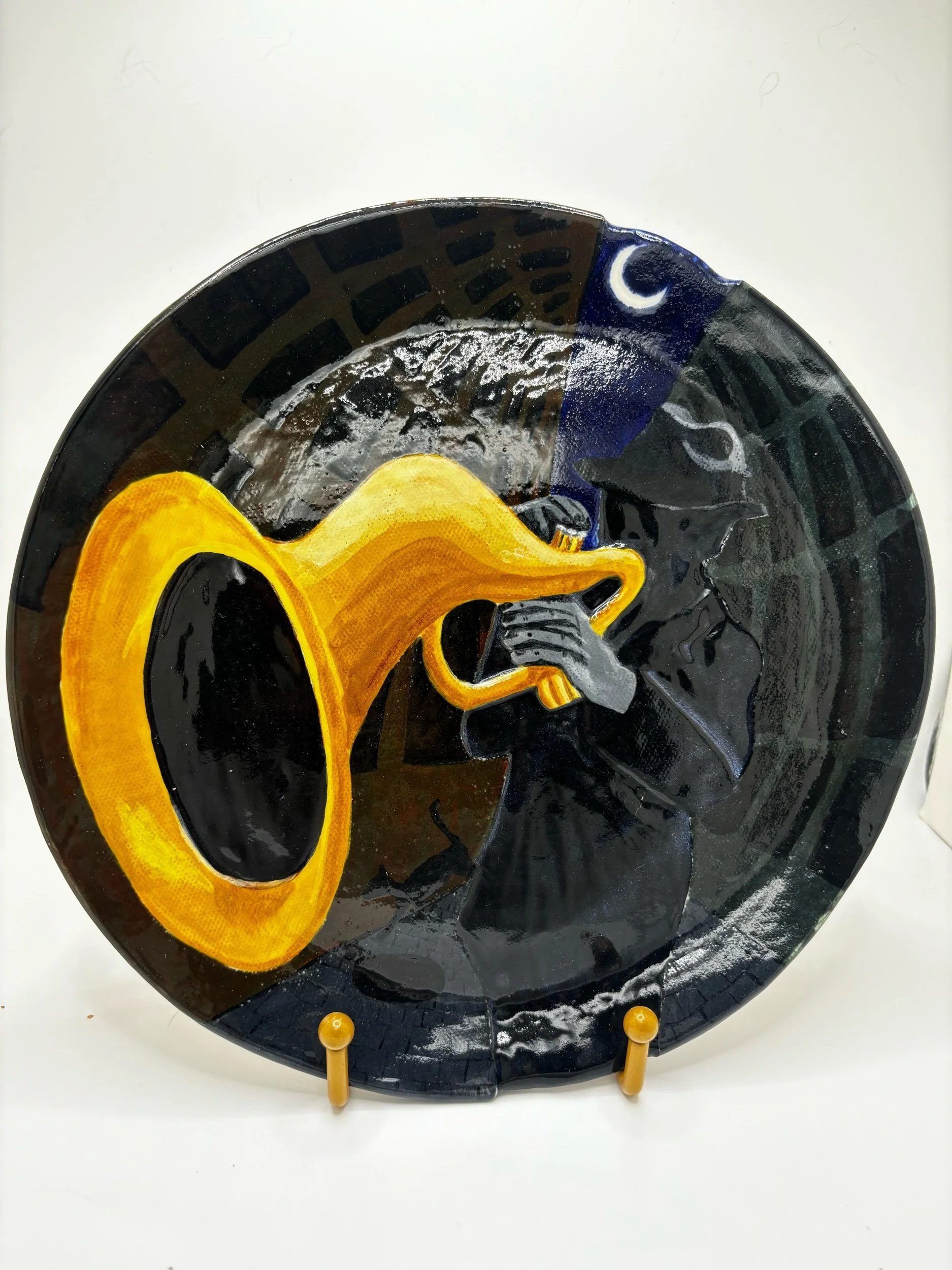 Music in a city plate