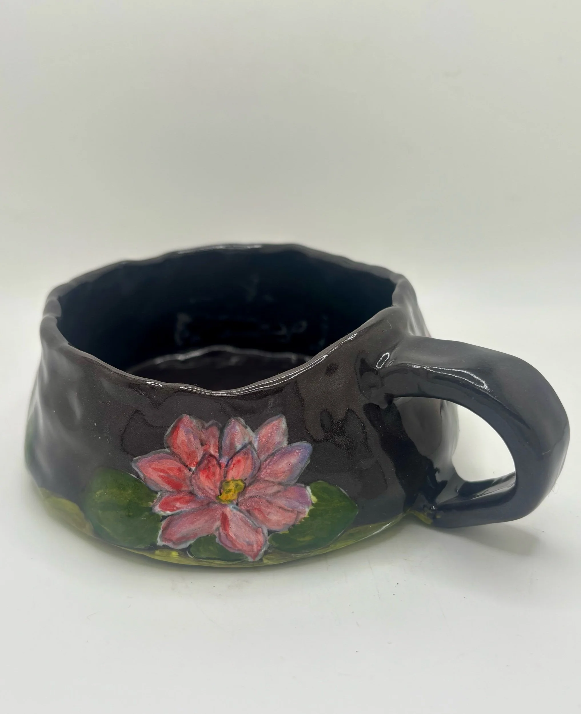 Spanish Black Porcelain Asymmetric Cup