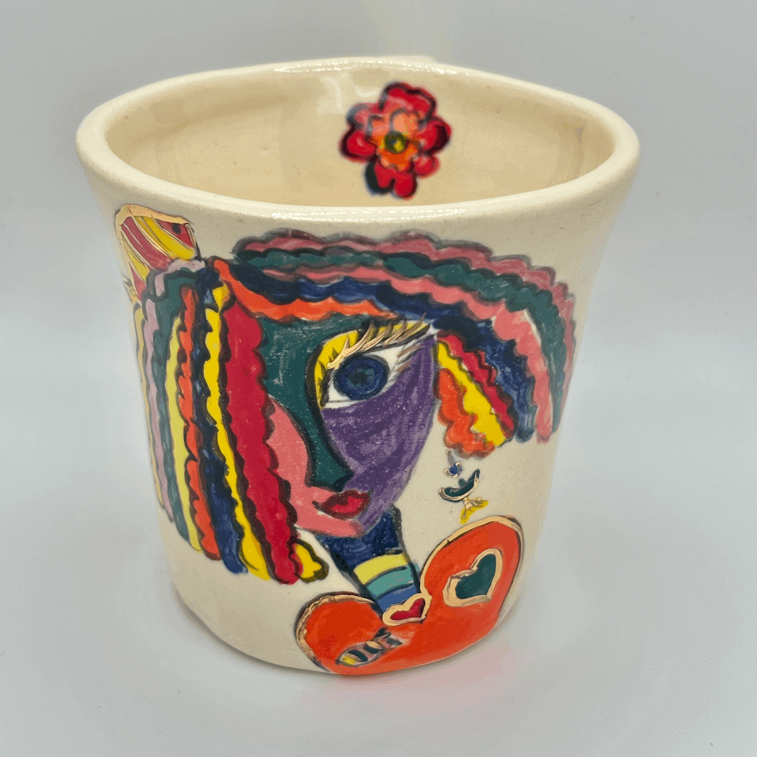 "Theater collection" tea cup - girl with fish